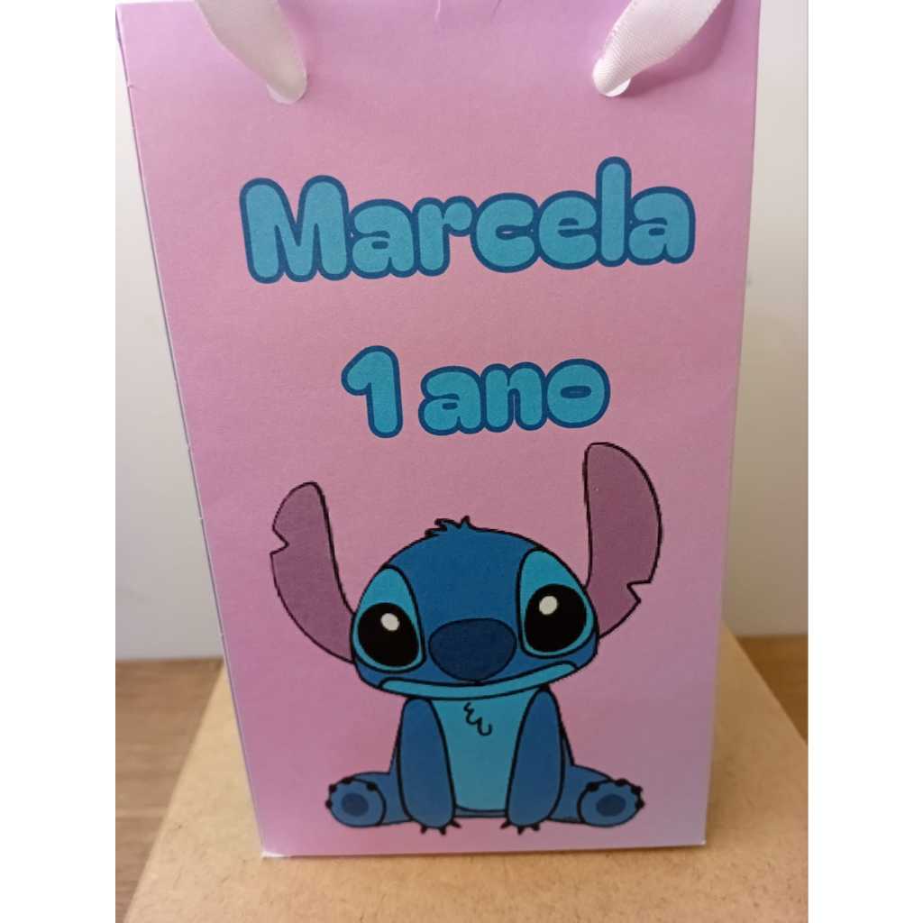 10 Sacolinha de Aniversário - todos os modelos-Lembrancinha personalizada -Lilo e stitch ,stitch
