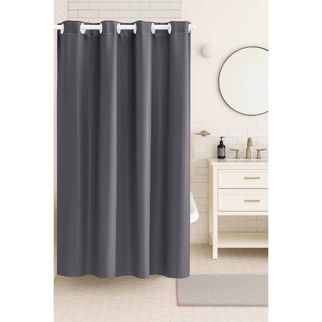 Cortina De Chuveiro Box 1,40 M X 2,00 M Antimofo Impermeável PVC Blackout - Várias Cores E Tamanhos