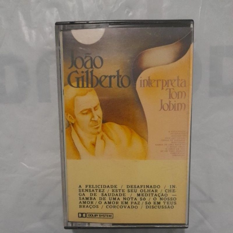 fita cassete João Gilberto interpreta tom Jobim
