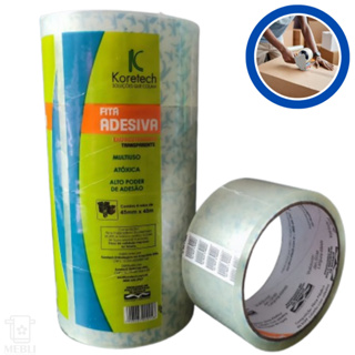 Fita Adesiva Durex Para Embalagem Empacotamento 45mm x 40m Koretech Transparente em Oferta na Shopee