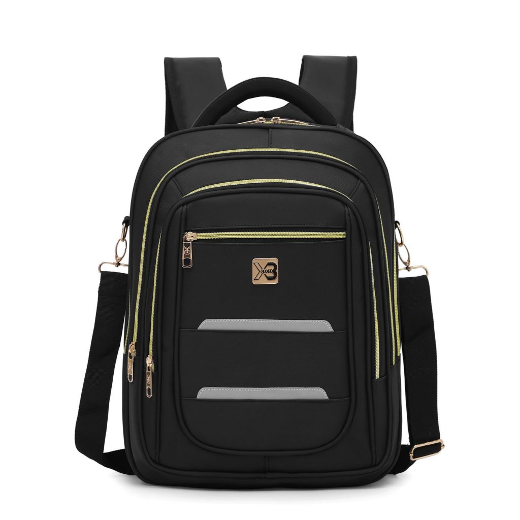 Mochila Notebook Faculdade Zíper Dourado Feminina Masculina Bolsa Prova D'água C/ Alça Laptop