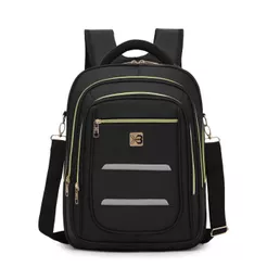 Mochila Notebook Faculdade Zíper Dourado Feminina Masculina Bolsa Prova D'água C/ Alça Laptop