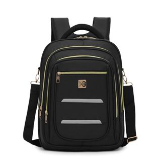 Mochila Notebook Faculdade Zíper Dourado Feminina Masculina Bolsa Prova D'água C/ Alça Laptop em Oferta na Shopee