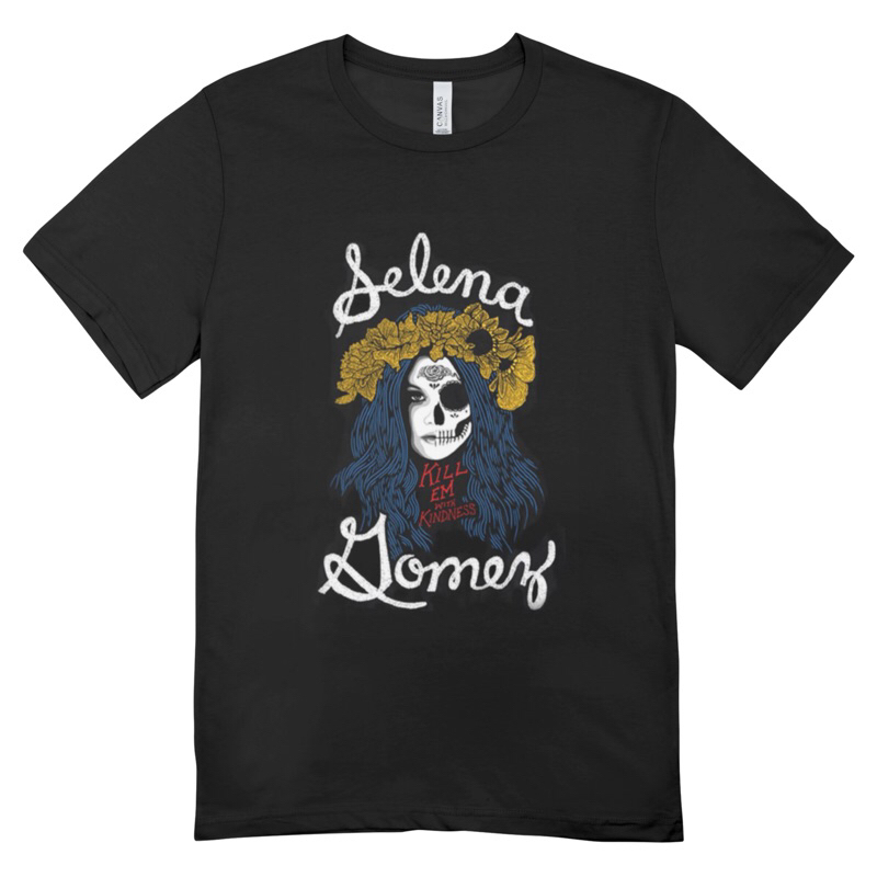 Camiseta Algodão Unissex Tshirt Selena Gomez Caveira Mexicana