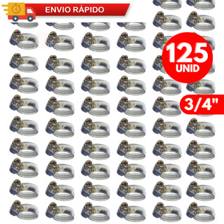 125 Abraçadeiras De Metal E Aço Inox 3/4" Resistente Vedação Para Mangueira 1,3CM X 1,9CM X 0,7CM