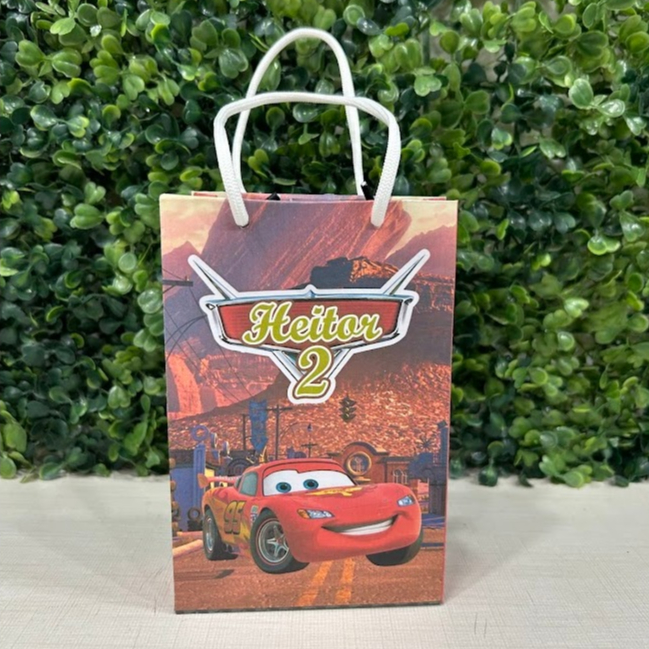 Sacolinha Carros - Carrinhos - PEGUE E MONTE - Personalizados - Lembrancinhas - Stitch - kit festa