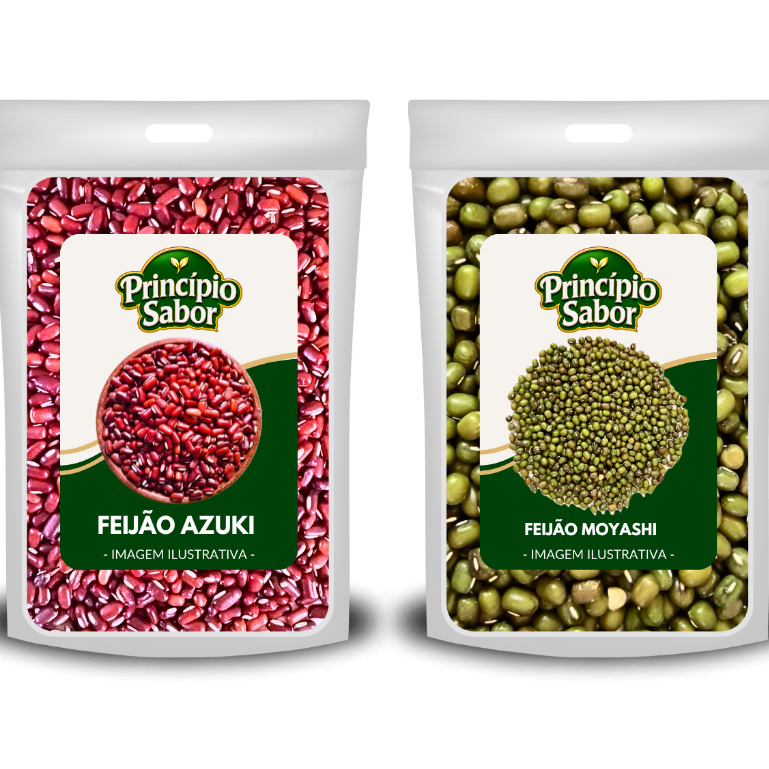 Kit Feijão Azuki e Feijão Moyashi - 1kg de cada - em Oferta na Shopee