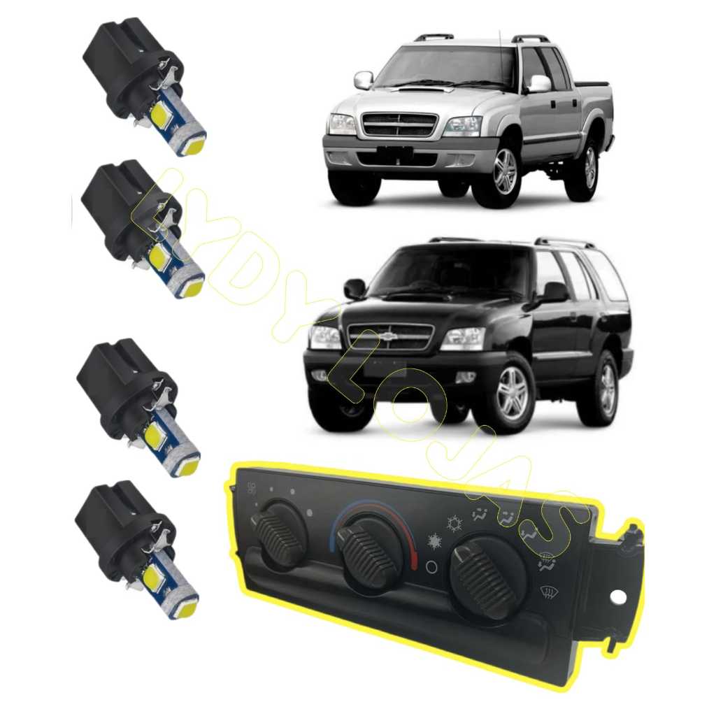 LÂMPADA LED PAINEL AR CONDICIONADO GM BLAZER S10 SUPER BRANCO
