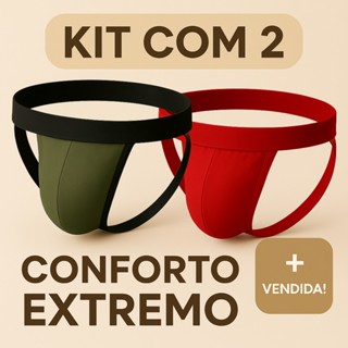 KIT 2 Cuecas Jockstrap Masculina – Conforto Extremo, Estilo e Suporte Anatômico em Oferta na Shopee