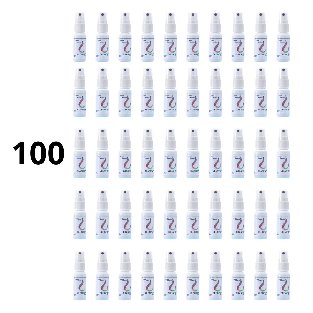 Kit 100 Limpa Lentes Clean Up Atacado 25ML Para Óculos, Computador, Tablet, Notebooks, Câmera Fotográfica em Oferta na Shopee