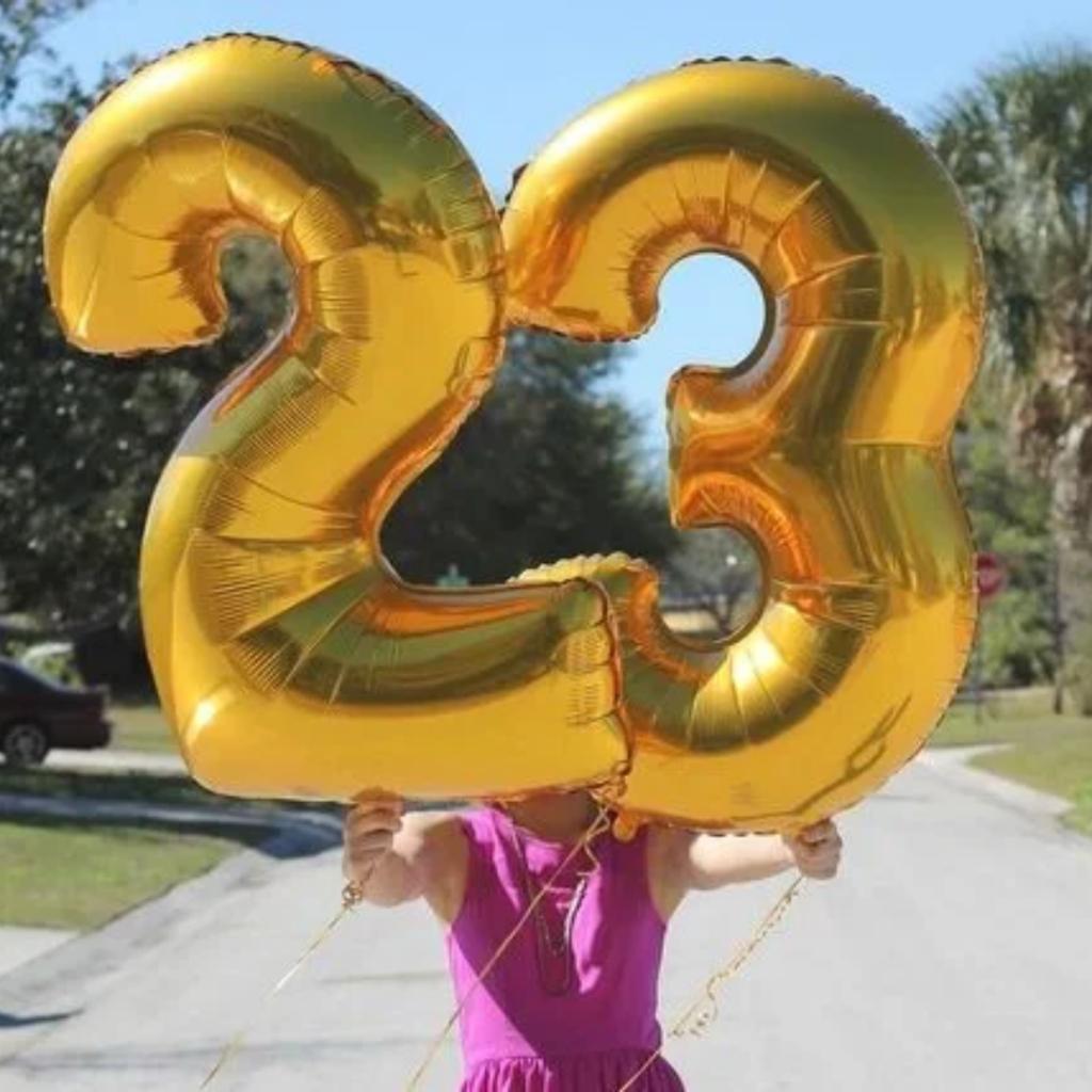 KIT C/ 2 BALÕES NÚMERO BEXIGAS GRANDES 75CM DOURADO FESTA ANIVERSARIO DECORAÇÃO em Oferta na Shopee