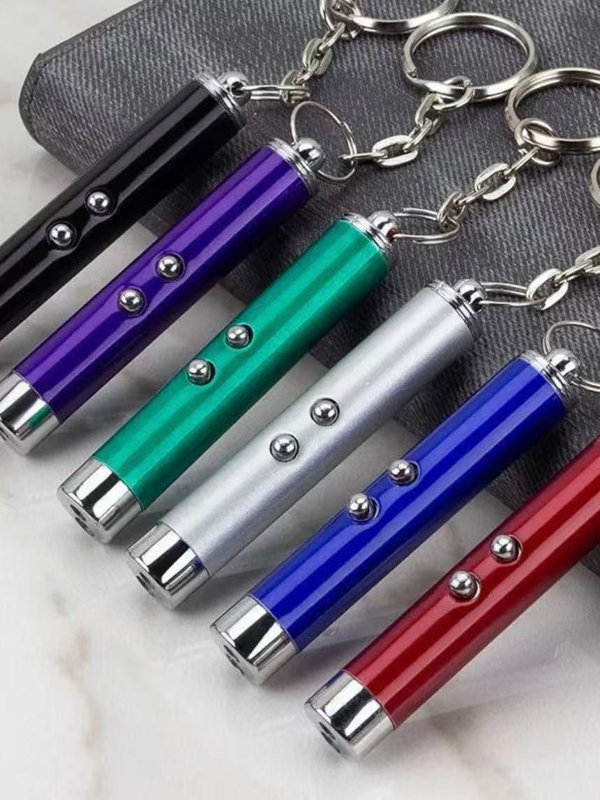 KIT 1/3/6 Caneta Laser 3 Em 1 / Laser Potente , Lanterna E Chaveiro,brincar com gatos