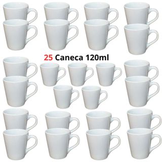 Jogo Xícara Branca lisa Caneca Porcelana café chá Tulipa 120ml em Oferta na Shopee