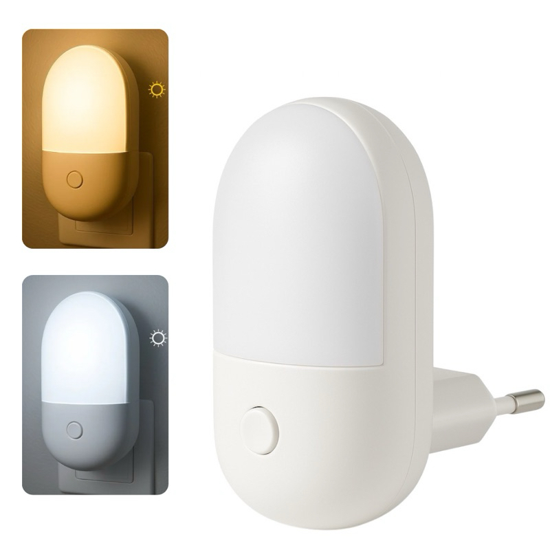 Mini Abajur De Tomada Luminária Led Branco Quente Frio Quarto Sala Criança Bebê Bivolt em Oferta na Shopee