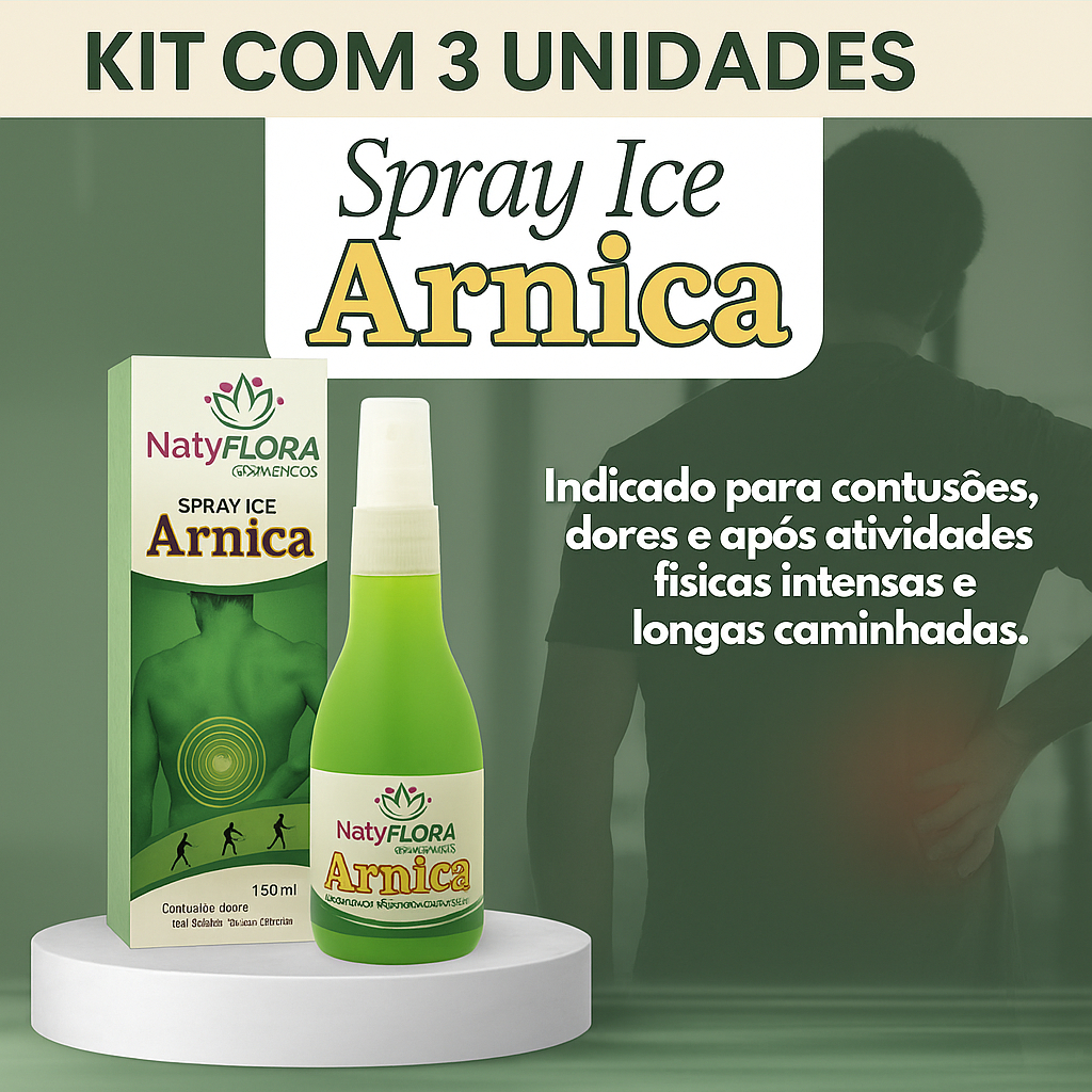 Kit Com 3 Spray Ice Arnica 150ml Alívio Imediato