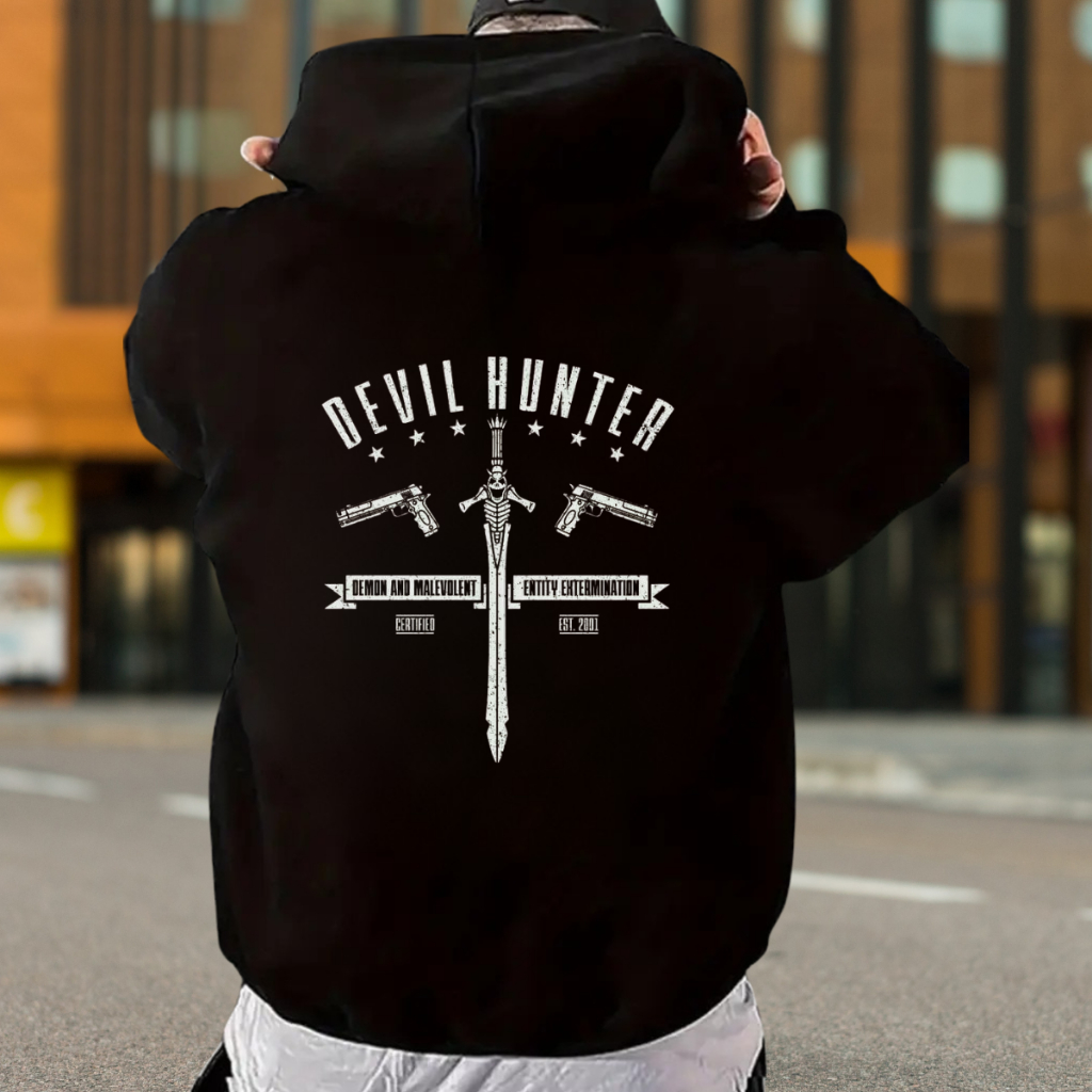 Blusa de Frio Devil Hunter May Cry | Caçador de Demônios Anime Moletom Ganguru Masculino Algodão