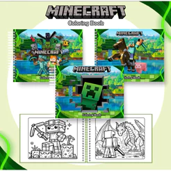livro de colorir MINECRAFT capa dura + acetato