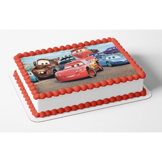 Papel arroz comestível para bolo festa tema Carros em Oferta na Shopee