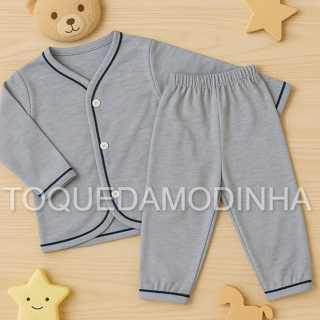 Pijama para bebê menino estiloso fofo roupa para bebe dormir em Oferta na Shopee
