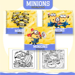 livro de colorir capa dura MINIONS + acetato