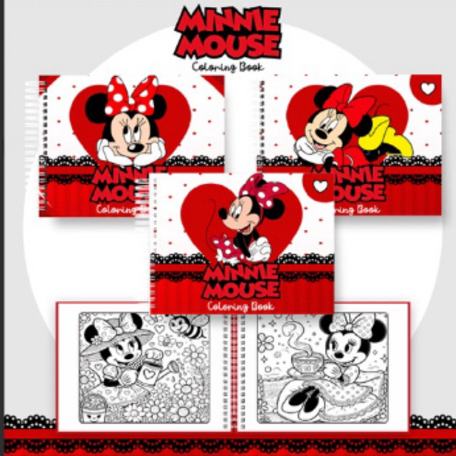livro de colorir capa dura Minnie Mouse + acetato em Oferta na Shopee