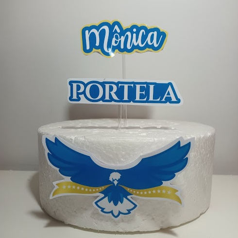 Topo de Bolo Portela - Topper Personalizado para Festas com Nome e Idade - Topo de bolo escola de samba - Topper