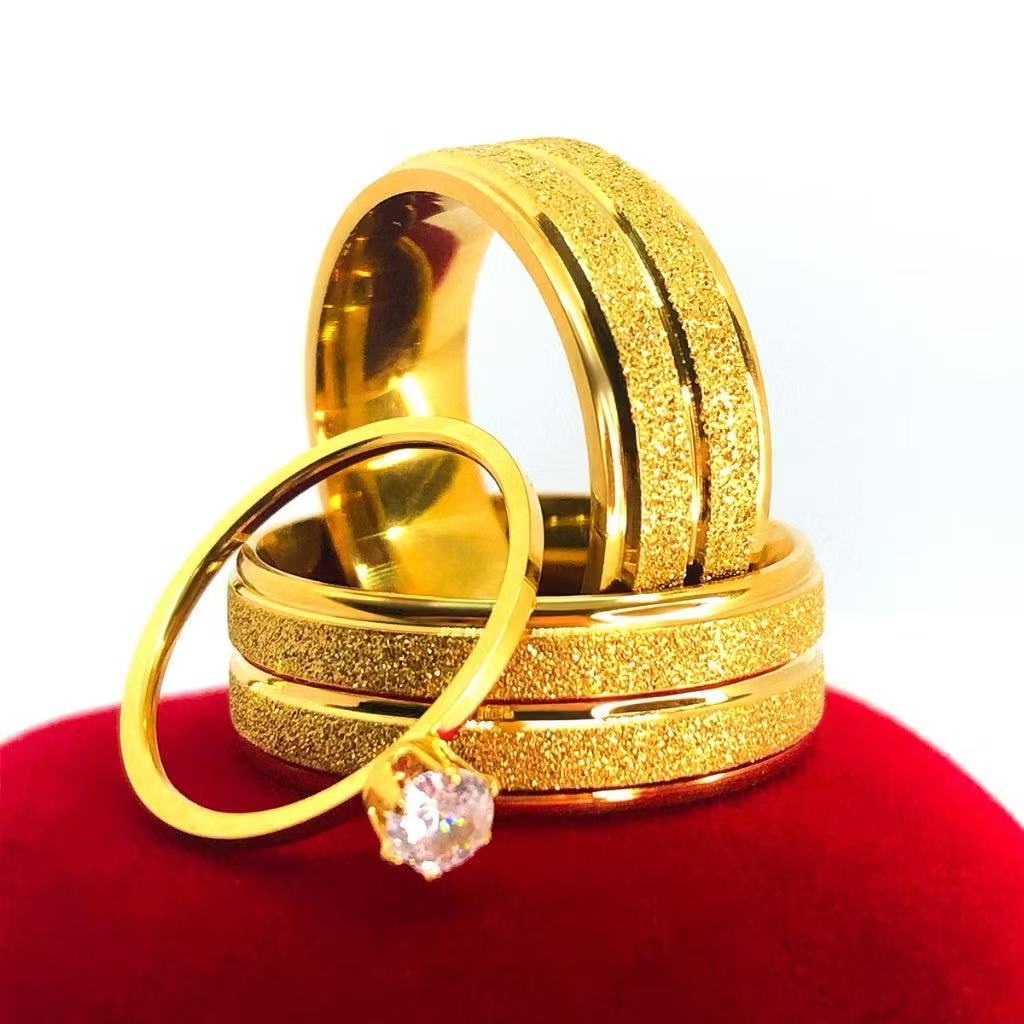 Par Aliança Tungstênio 8mm Folheada Banhada Ouro Aliança Namoro Noivado dourado