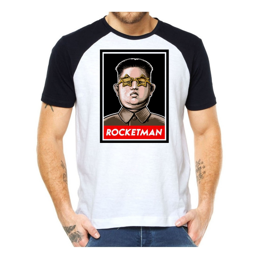 Camiseta camisa Rocketman Kim Jong un coreia do norte meme anime nerd geek filme