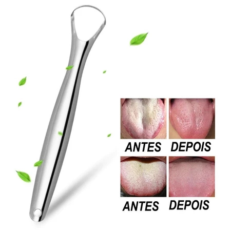 Raspador de língua, limpador de língua, para remover o mau hálito, roupas brancas espessas e limpas