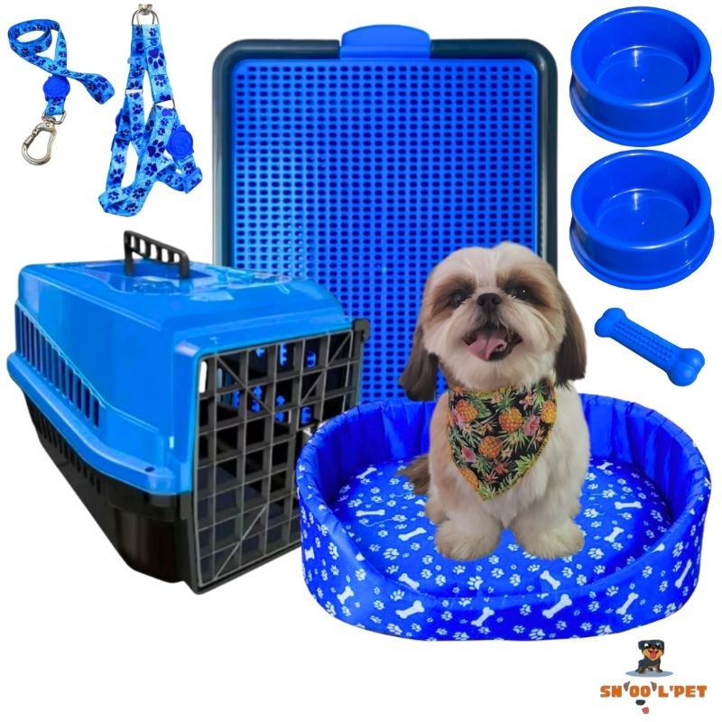 Kit cachorro Completo Cama Pet Transporte Para Cachorro Pequeno