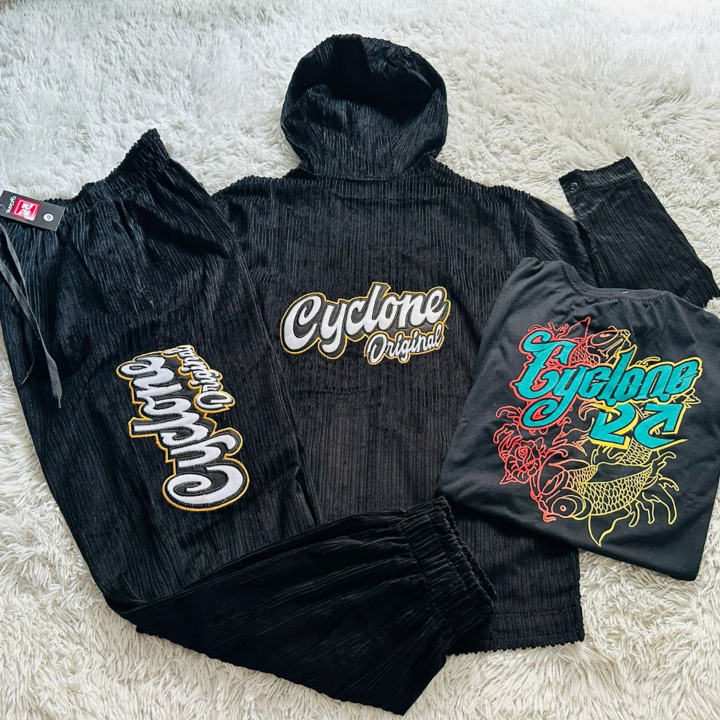 Super Kit Cyclone Calça e Jaqueta Cyclone Veludo + Camiseta
