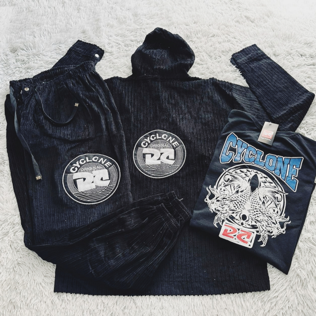 CALÇA CYCLONE VELUDO+ JAQUETA VELUDO E CAMISETA ALGODÃO
