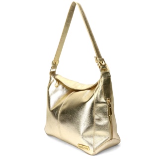 Bolsa sacola hobo feminina Média ouro light dourada espaçosa e minimalista ideal elegante casual em Oferta na Shopee
