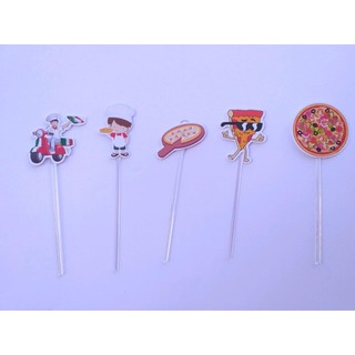 50 Toppers para Docinho Cupcake Pizzaria Decoração Festa Aniversário