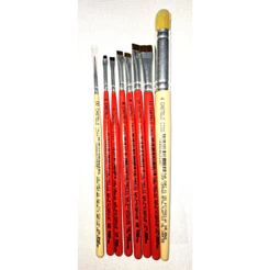 Kit de Pincéis Castelo Para Pintura em Tecido (8 Pincéis)
