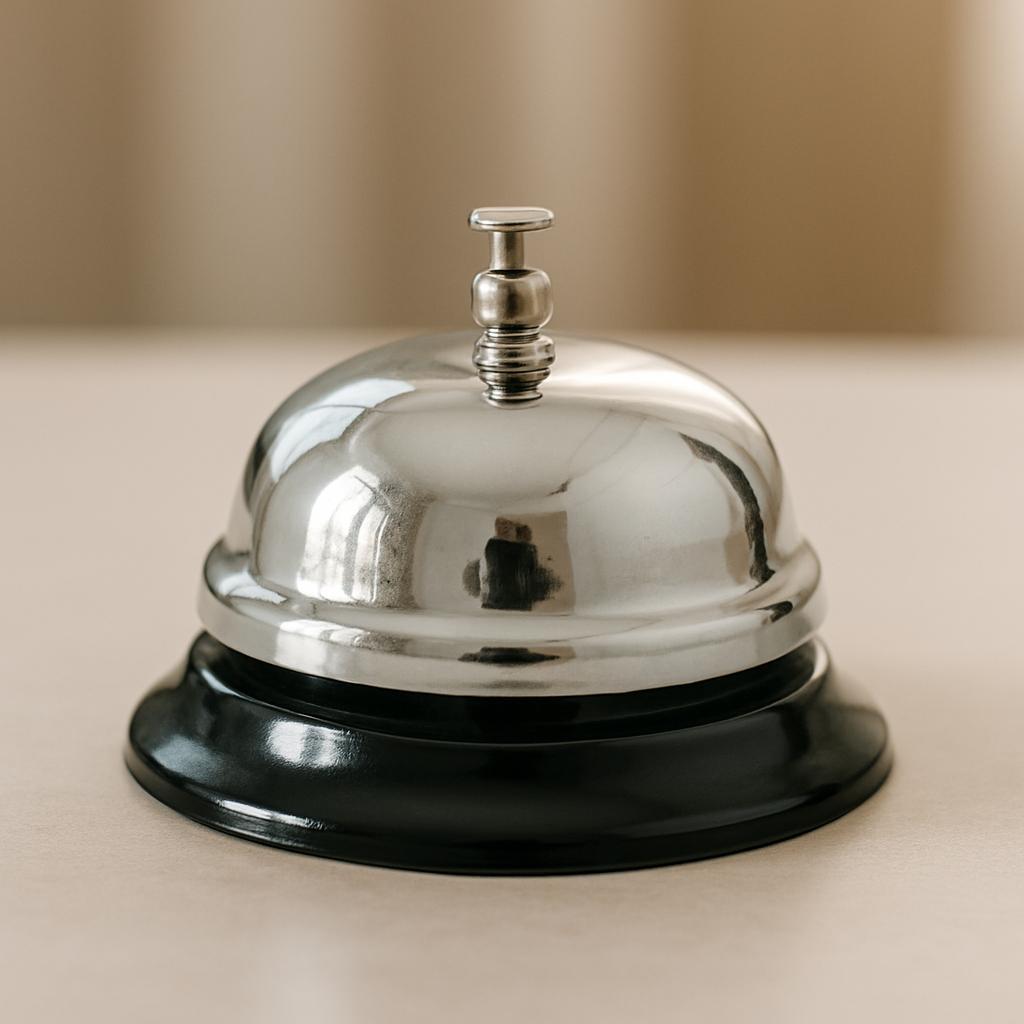 Sino Campainha de Mesa Inox Recepção Cozinha Comércio Hotel Restaurantes Lanchonetes (Metal Resistente) em Oferta na Shopee