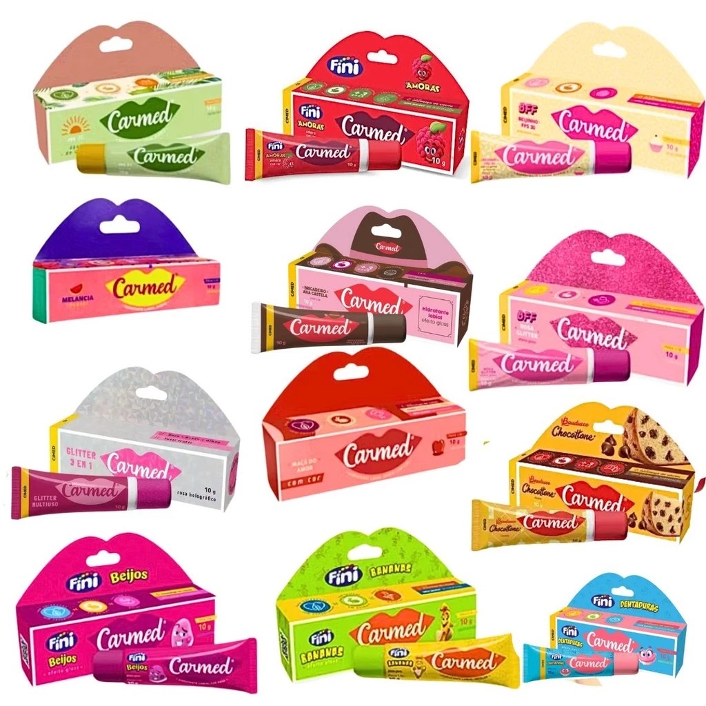 CARMED diversos sabores/ Gloss labial feminino carmed super hidratante