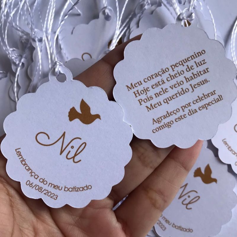 Tags / Etiquetas Personalizadas Batizado - Batismo - Lembrancinhas - Etiquetas personalizadas - Tags - primeira comunhão