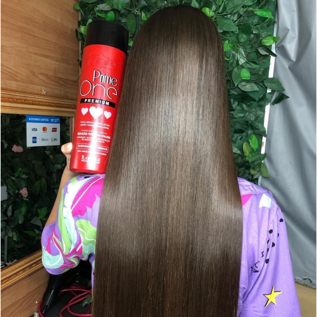 Detalhes do Alisamento Térmico Prime One Infinitá 120ml Perfeito Redução de Volume e Zero Frizz