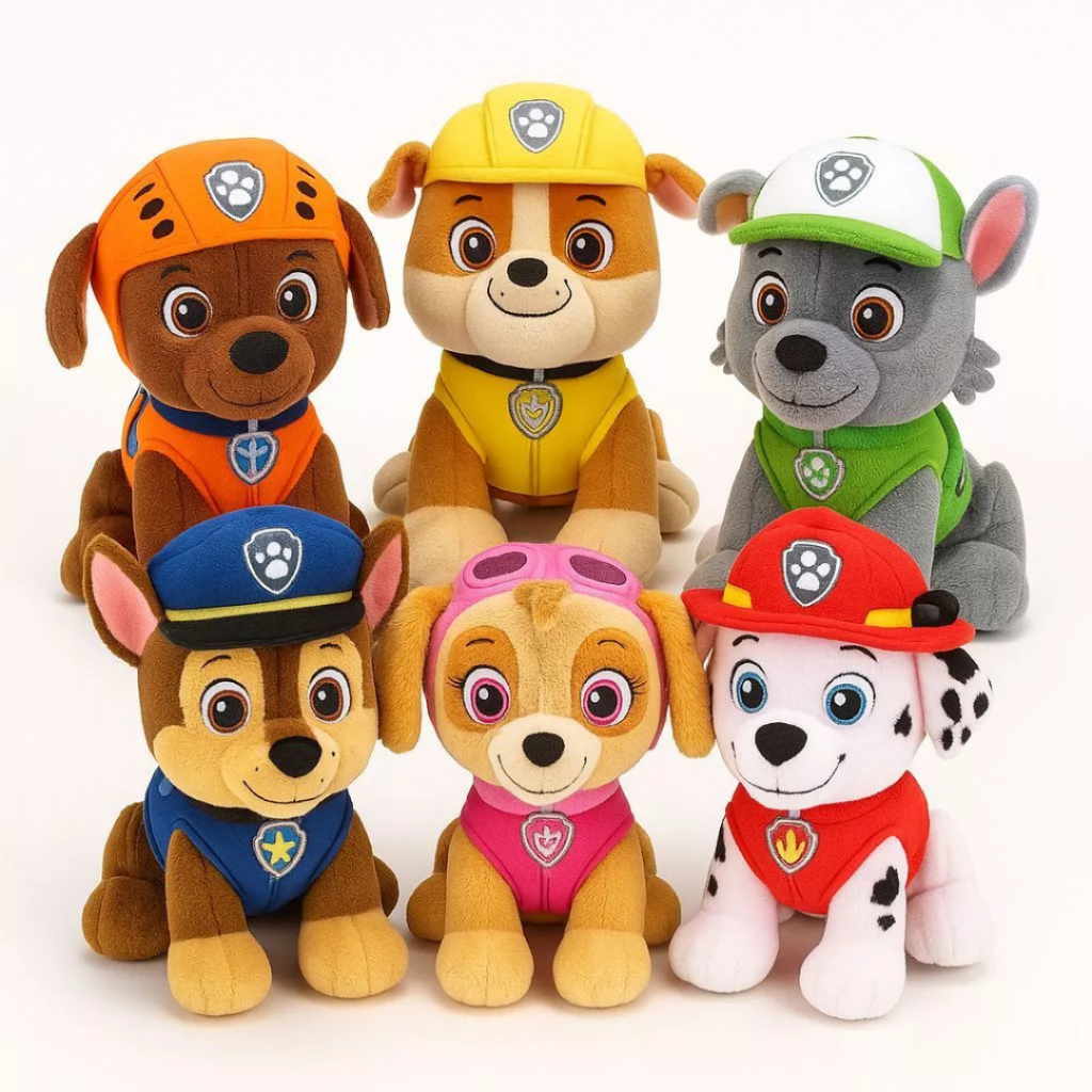 Boneco De Pelúcia Patrulha Canina 22 Cm Original Chase - Marshall - Zuma - Skye - Rocky - ...