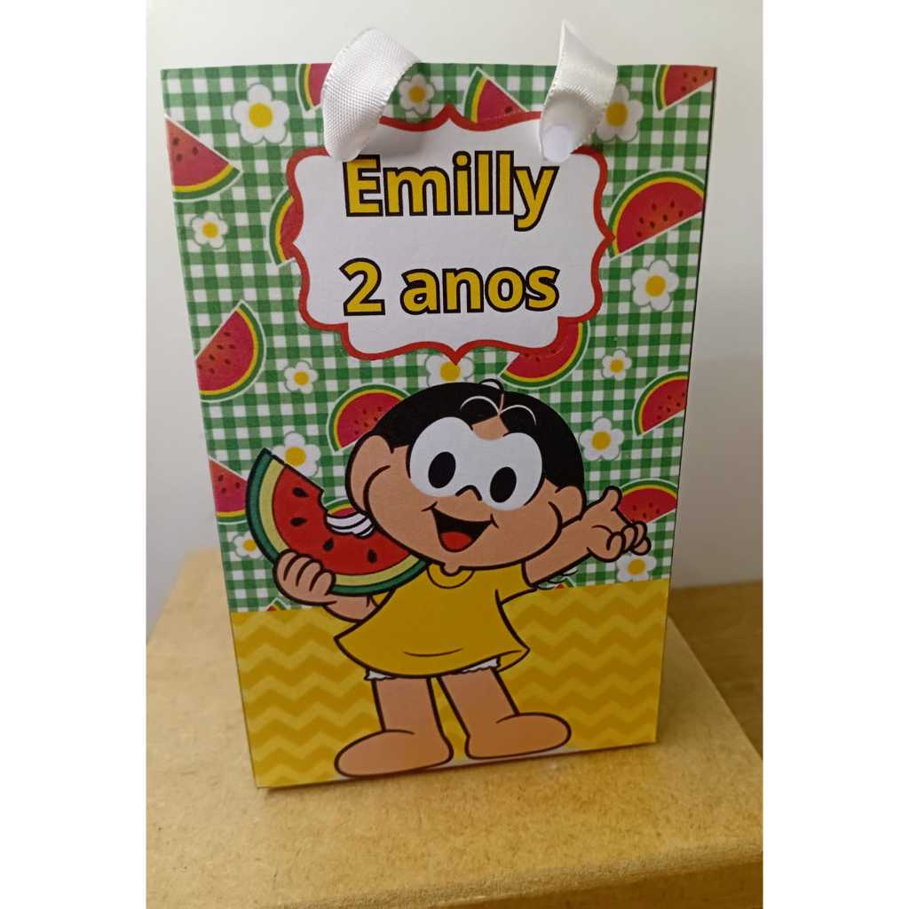 10 Sacolinha de Aniversário - todos os modelos-Lembrancinha personalizada -Magali-turma da mônica