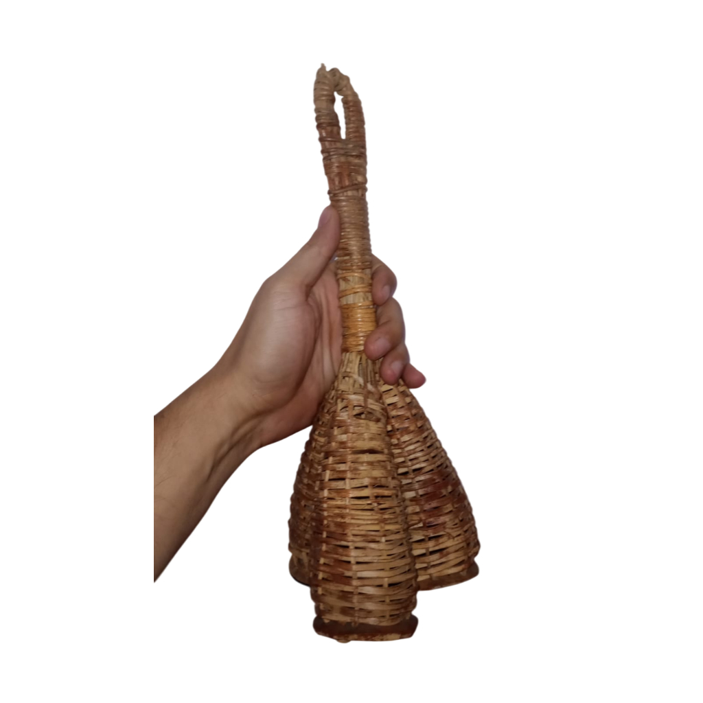 Adja De Caxixi Com Três Bocas Chocalho Campá Sineta Adjarin Ajá Agbê Umbanda E Candomblé Palha Capoeira