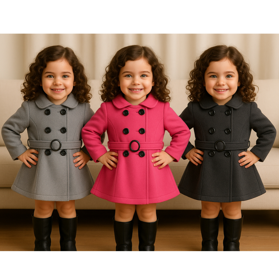 Sobretudo moletom flanelado infantil Blusa de frio quentinha meninas inverno tam 02 ao 16