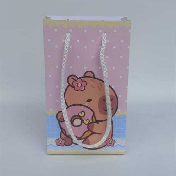 Sacolinha personalizada CAPIVARA CUTE / CAPIBARA PEGUE E MONTE | Personalizados lembrancinhas / Sacolas personalizadas