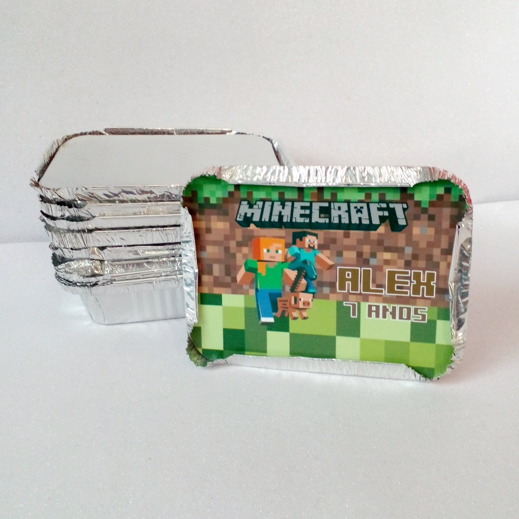 Marmita Minecraft Personalizada | Lembrancinha Festa Infantil | Aniversario Minecraft