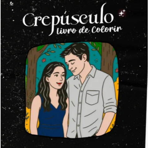 Livro Para pintar e colorir Saga Crepúsculo Edward Bella Jacob  Twilight Filmes 45 Desenhos Para Fãs