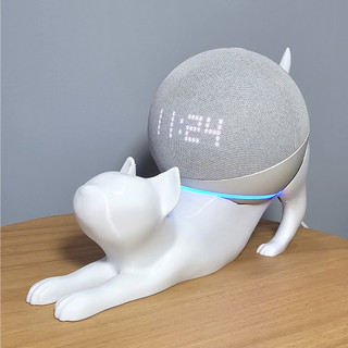 Suporte Alexa Echo Dot 4 e Dot 5. Tema GATO PREGUIÇA. Presente, decoração, som, stand de mesa Amazon