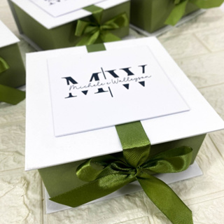 CAIXA 15x15x7cm CONVITE PADRINHOS CASAMENTO VERDE OLIVA - Cartonada PERSONALIZADA em Oferta na Shopee