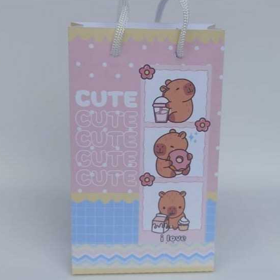Sacolinha personalizada CAPIVARA CUTE / CAPIBARA PEGUE E MONTE | Personalizados lembrancinhas / Sacolas personalizadas