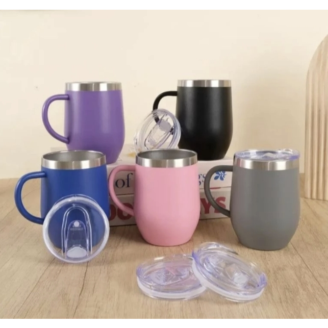 Copo de alça Cuia Térmica 350ml Em Inox Com Tampa e alças Envio Imediato em Oferta na Shopee